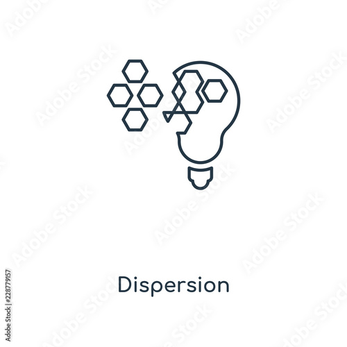 dispersion icon vector photo