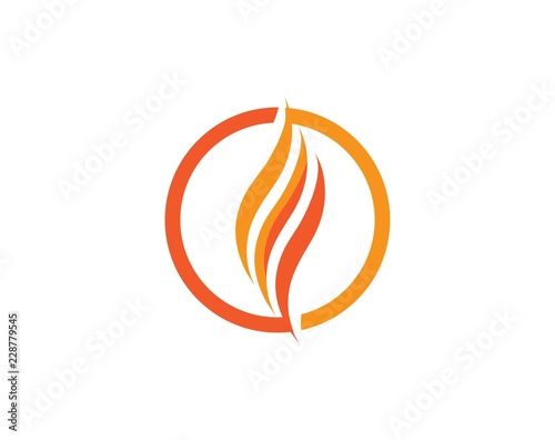 Fire flame Logo Template vector icon Oil, gas and energy logo concept
