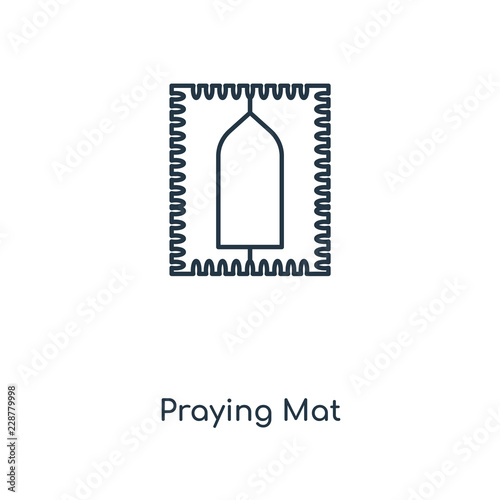 praying mat icon vector