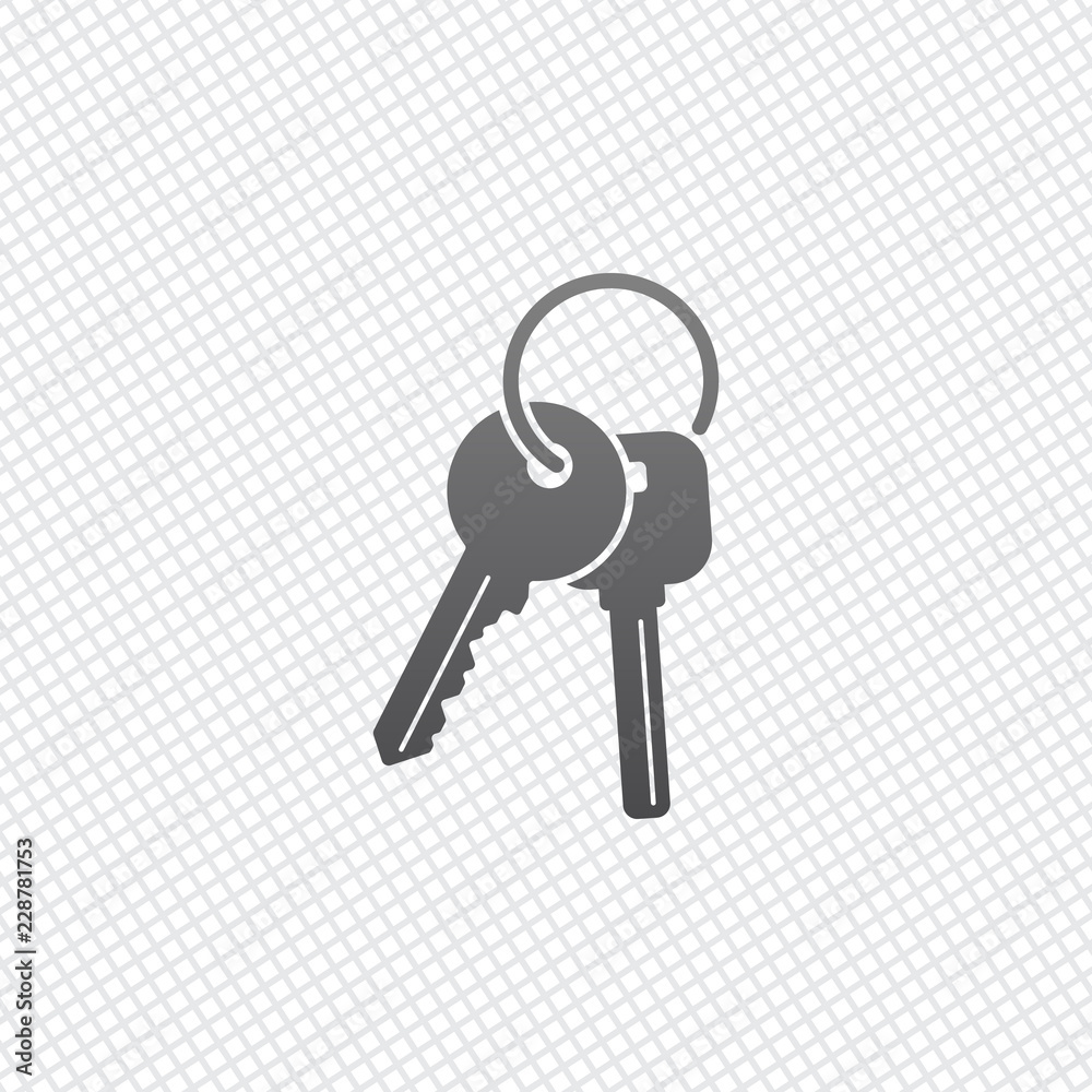 keys on the ring icon. On grid background keys on the ring icon. On grid background