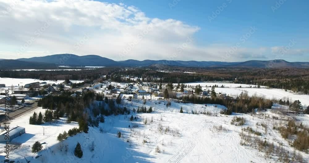 Fantastic Aerial View of Forest Lands During Winter in Quebec Fantastic Aerial View of Forest Lands During Winter in Quebec