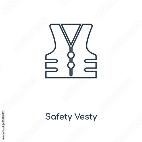 safety vesty icon vector