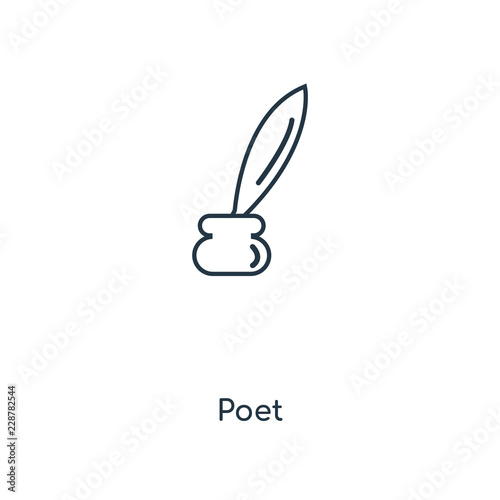 poet icon vector