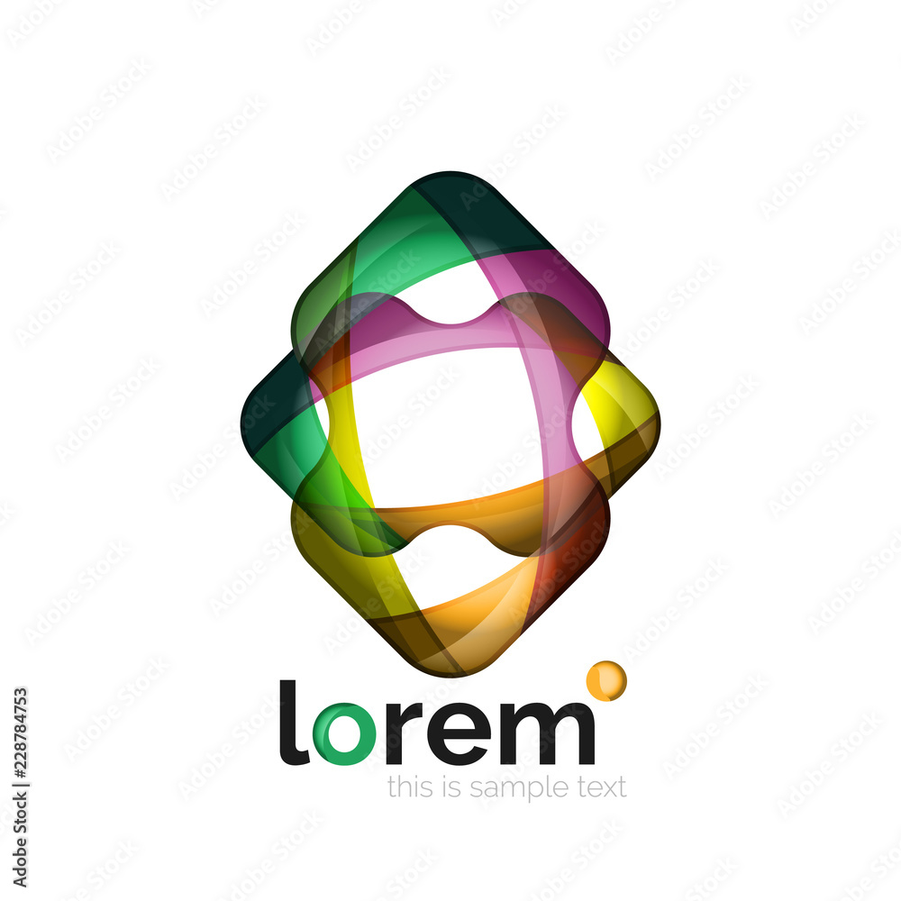 Geometric convergence vector business icon Geometric convergence vector business icon