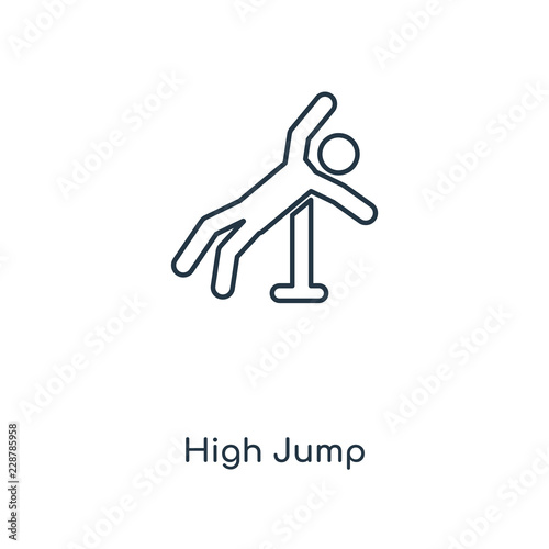 high jump icon vector