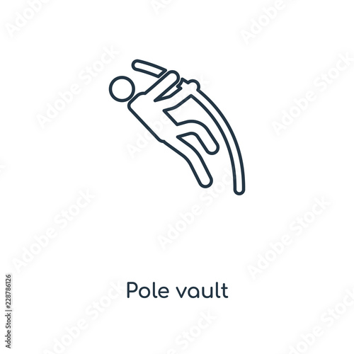 pole vault icon vector