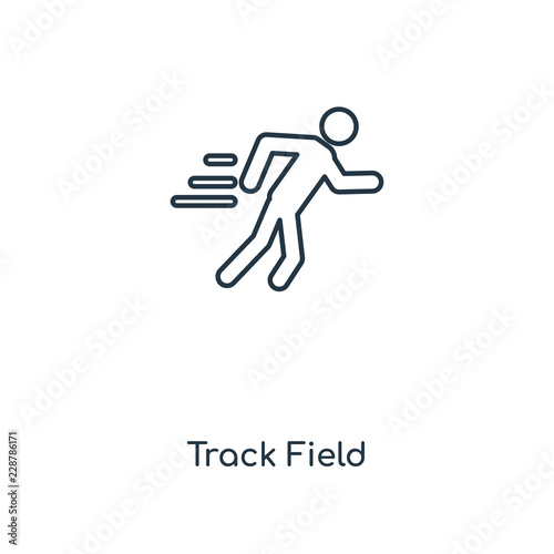track field icon vector