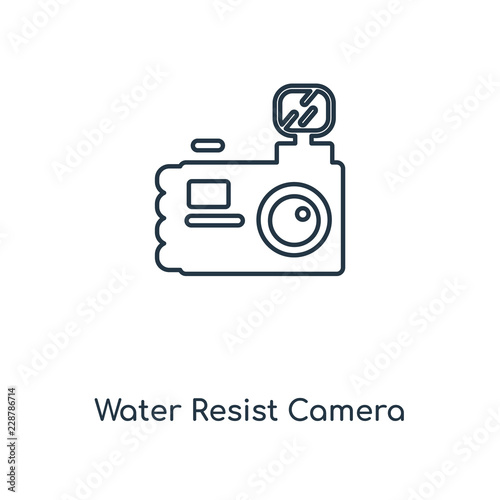 water resist camera icon vector