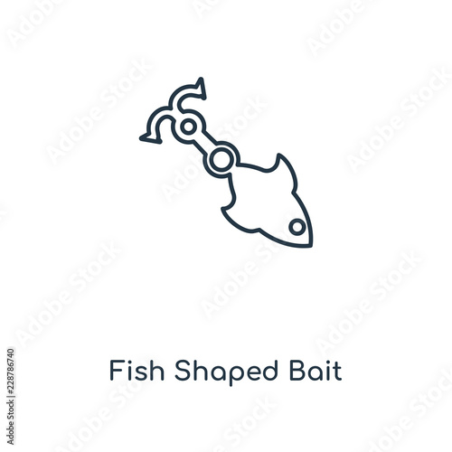 fish shaped bait icon vector