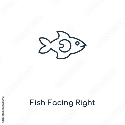 fish facing right icon vector © TOPVECTORSTOCK