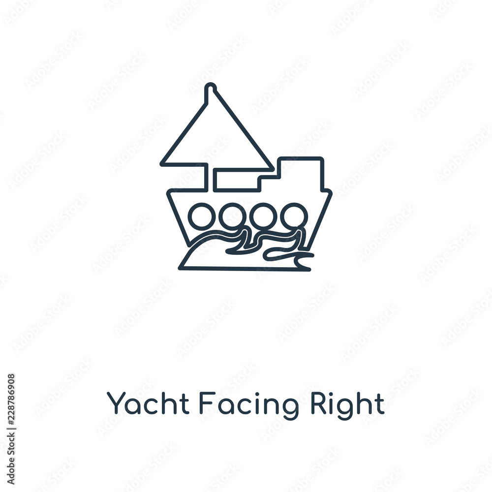 yacht facing right icon vector yacht facing right icon vector