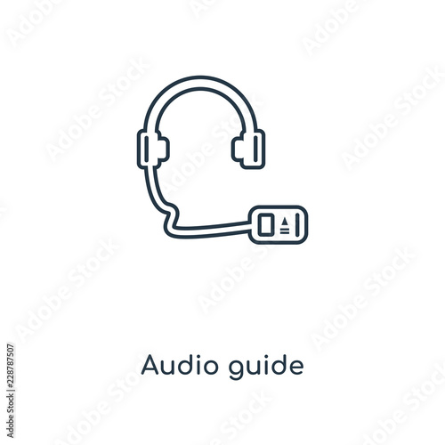 audio guide icon vector