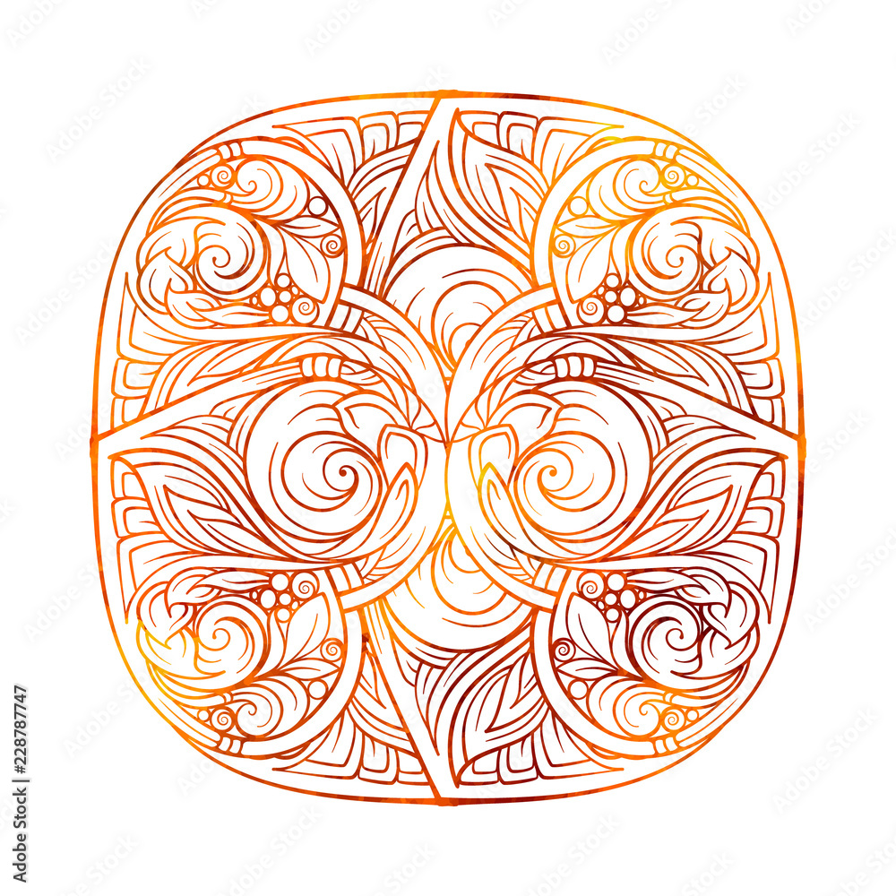 Vector abstract colorful ethnic motif