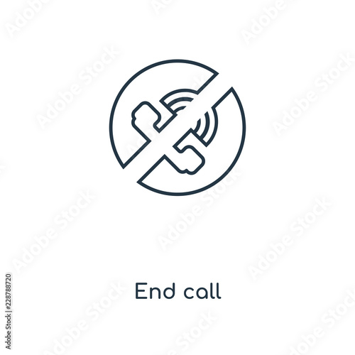 end call icon vector