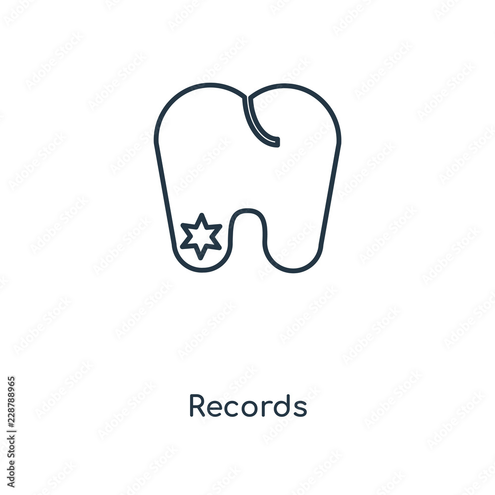 records icon vector records icon vector