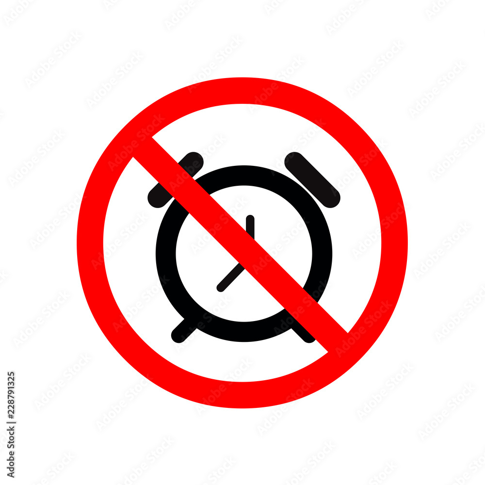 Illustration of a forbidden signal with a clock Illustration of a forbidden signal with a clock