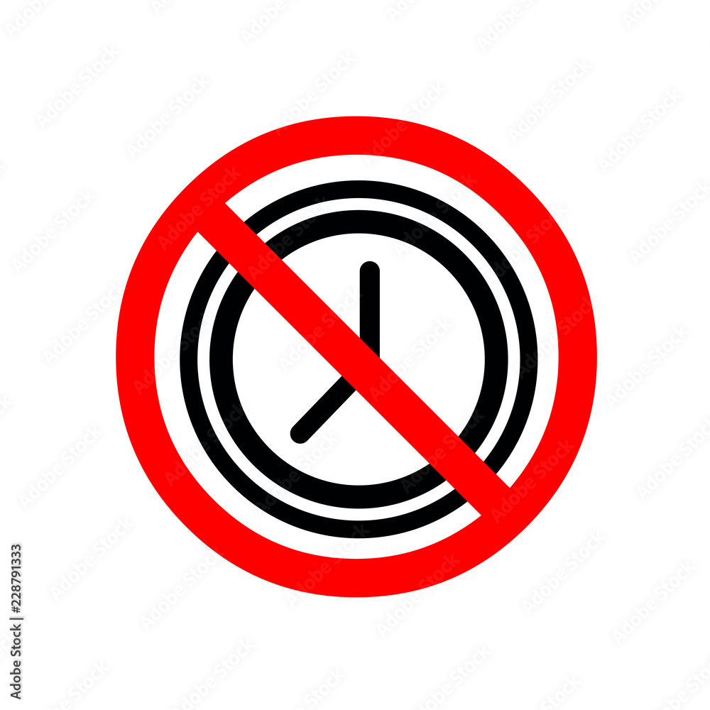 Illustration of a forbidden signal with a clock Illustration of a forbidden signal with a clock