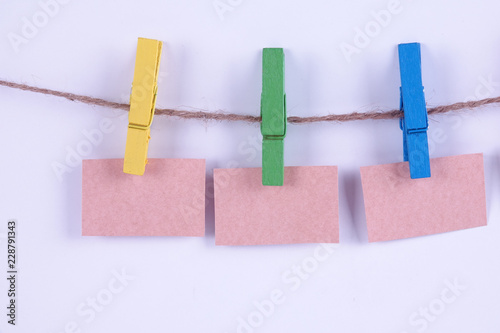 Hanging tags isolated on white.