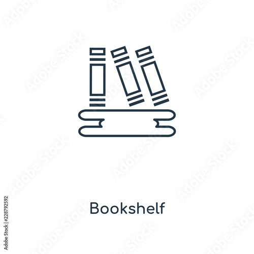 bookshelf icon vector