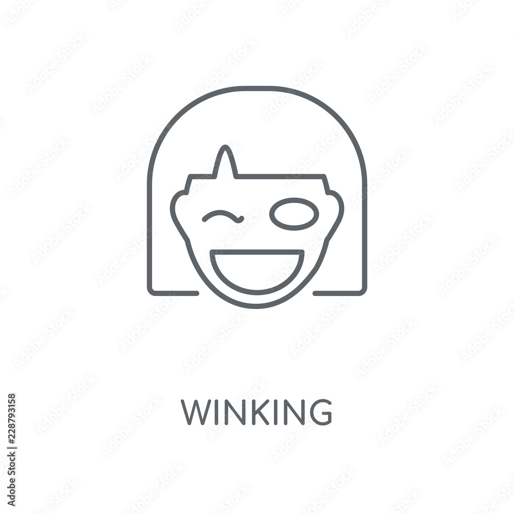 Obraz premium winking icon