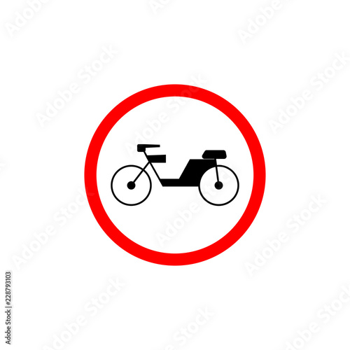 Road sign. Motorcycle traffic is prohibited.