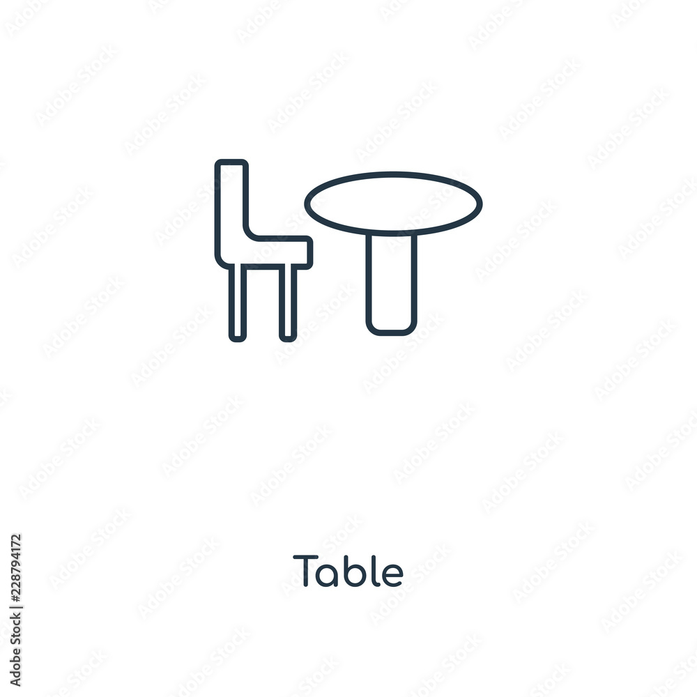 Fototapeta premium table icon vector