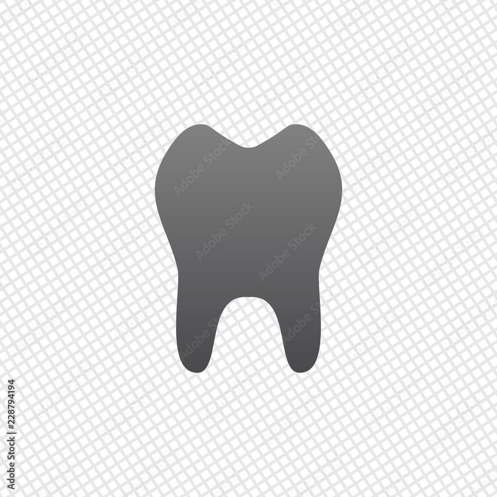 Obraz premium tooth. simple icon. On grid background