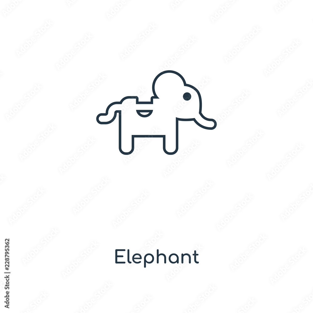 elephant icon vector