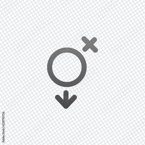gender symbol. linear symbol. simple transgender icon. On grid b