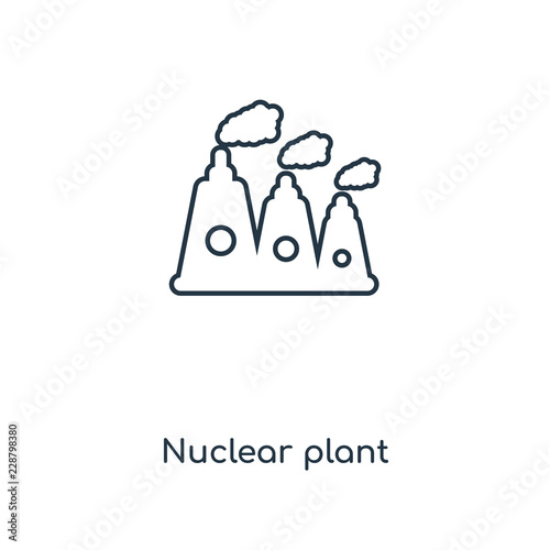 nuclear plant icon vector