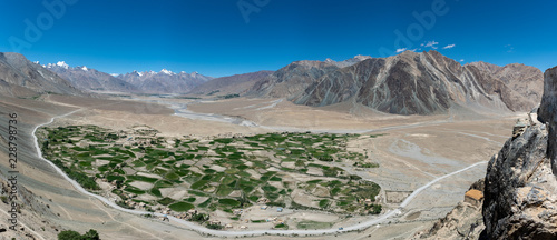 Beautiful landscape on the way to Zanskar road at Himalaya Range, Zanskar Range, Pensi La, Jammu and Kashmir. photo