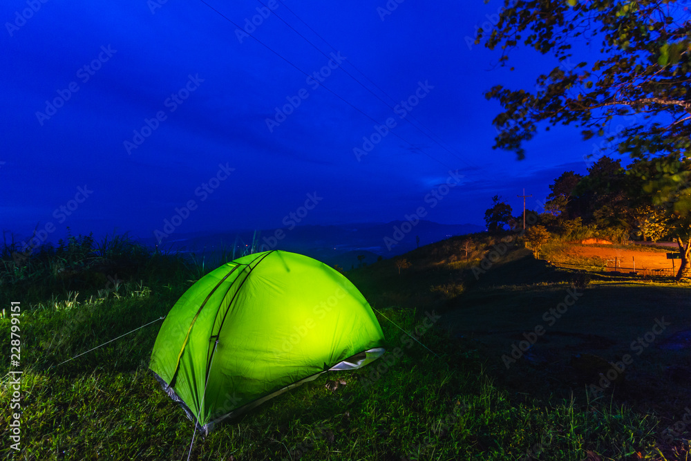 Camping in the mountains Thailand.