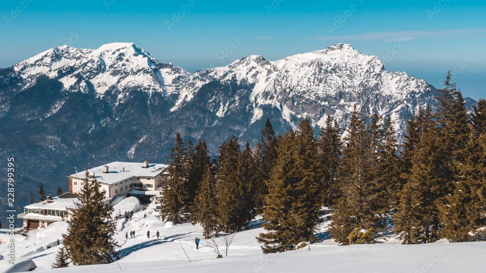 Beautiful alpine winter view at Bad Reichenhall - Bavaria - Germany