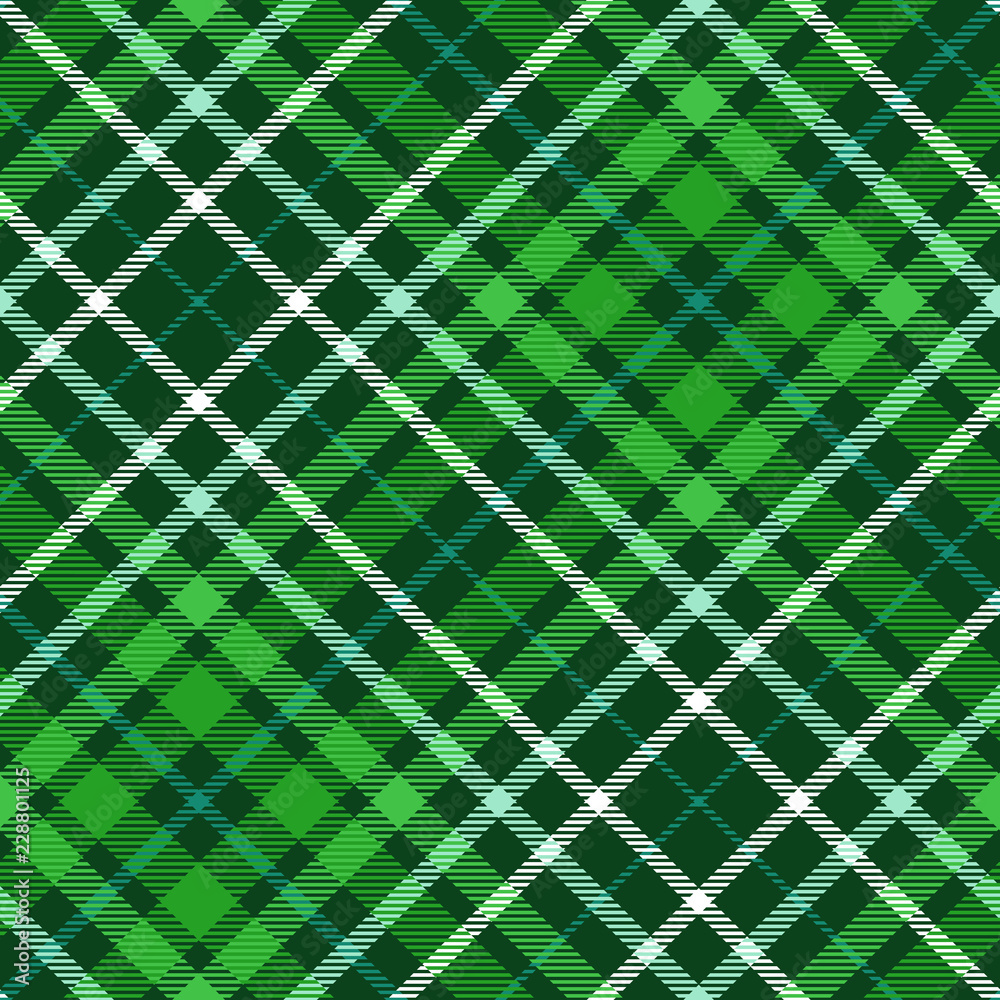 custom made wallpaper toronto digitalPlaid check pattern in dark green, forest green, myrtle, aqua and white. Seamless fabric texture print.