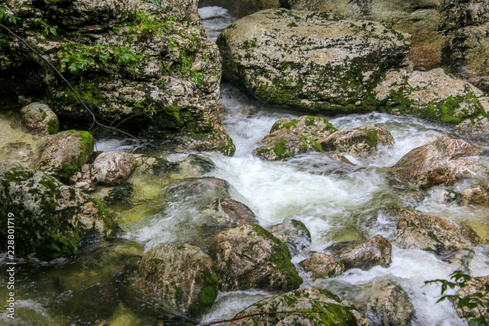 Savica waterfal near Bohinj lake in Slovenia Savica waterfal near Bohinj lake in Slovenia
