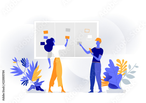 Managers and developers work together 