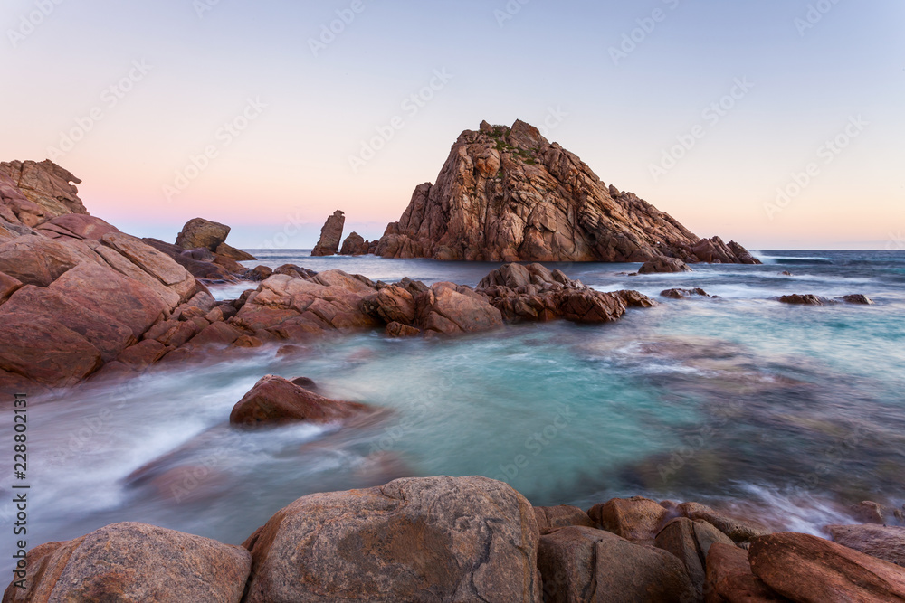 Sugarloaf Rock is a popular tourist destination near Dunsborough in the South West region of Western Australia.