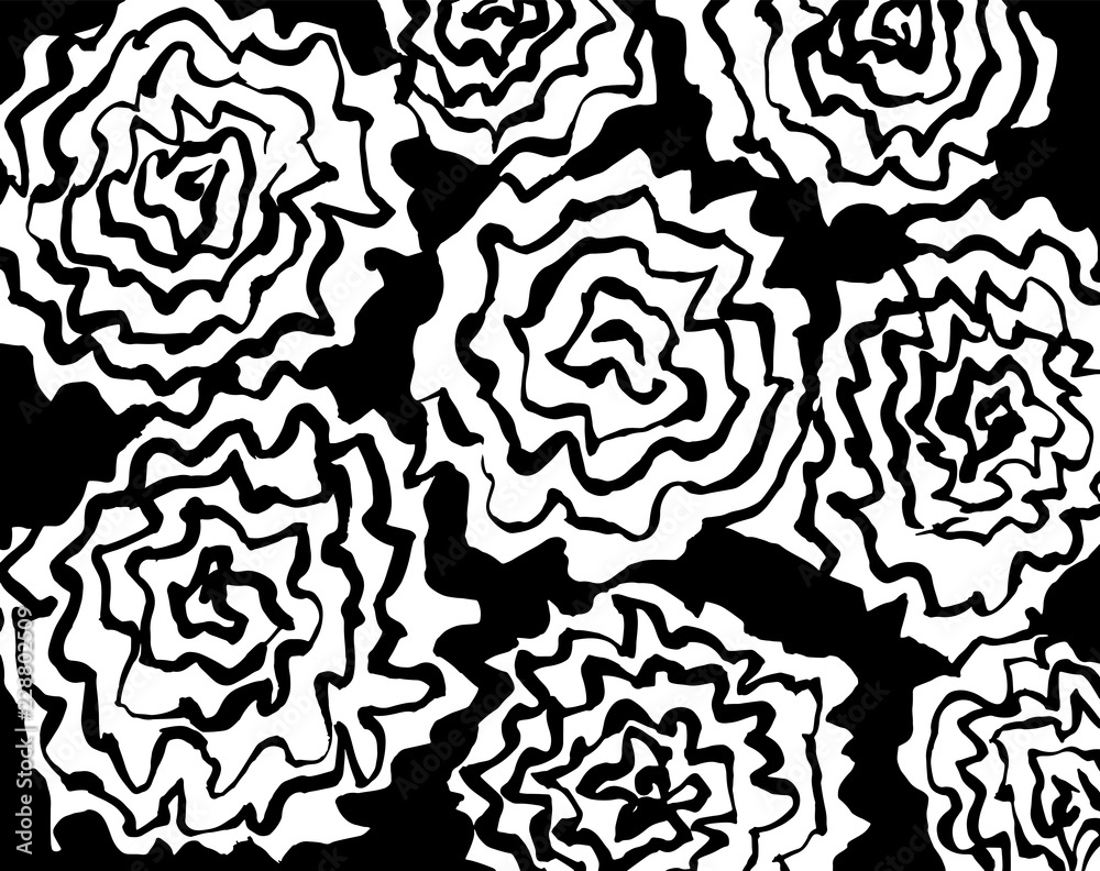 Fototapeta premium White and black grunge pattern. Background. Brush. Vector.