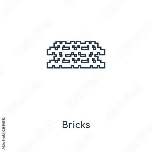bricks icon vector