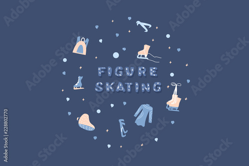 Vector quote. Figure skating emblem. photo