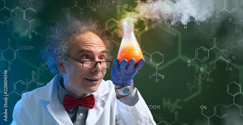 Obraz na plátně crazy chemist with cure