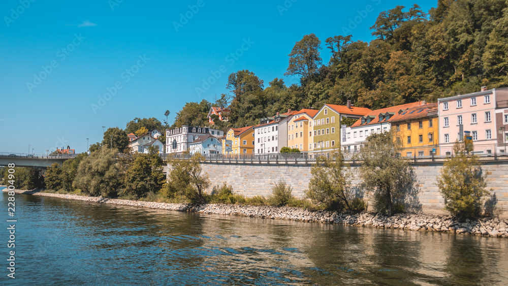 Fototapeta premium Beautiful view at Passau - Danube - Bavaria - Germany