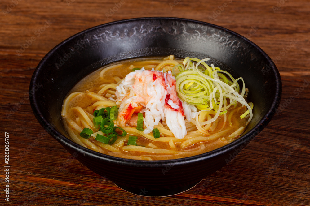 Japanese miso soup with crab Japanese miso soup with crab