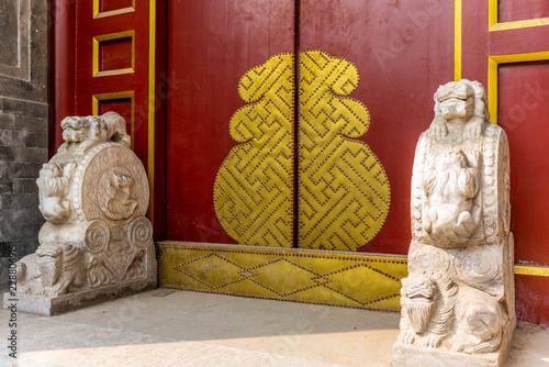 Detail of a house entrance in a traditional Beijing Hutong in China - 1 photo