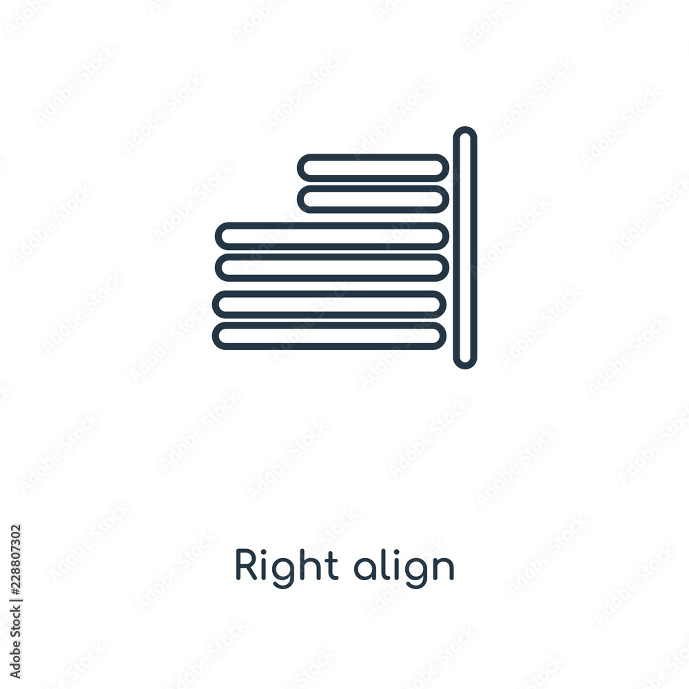 right align icon vector