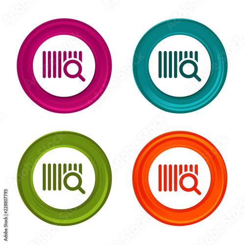 Scan Code icons. eCommerce signs. Shopping symbol. Colorful web button with icon.