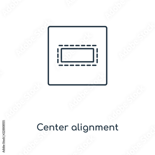 center alignment icon vector