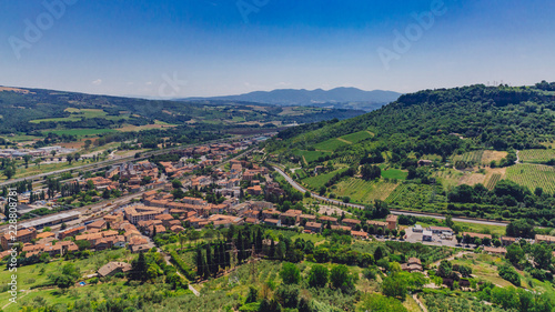 Town and landscape near Orvieto  Italy