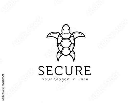 line art turtle's hard shell icon, symbol, logo design inspiration
