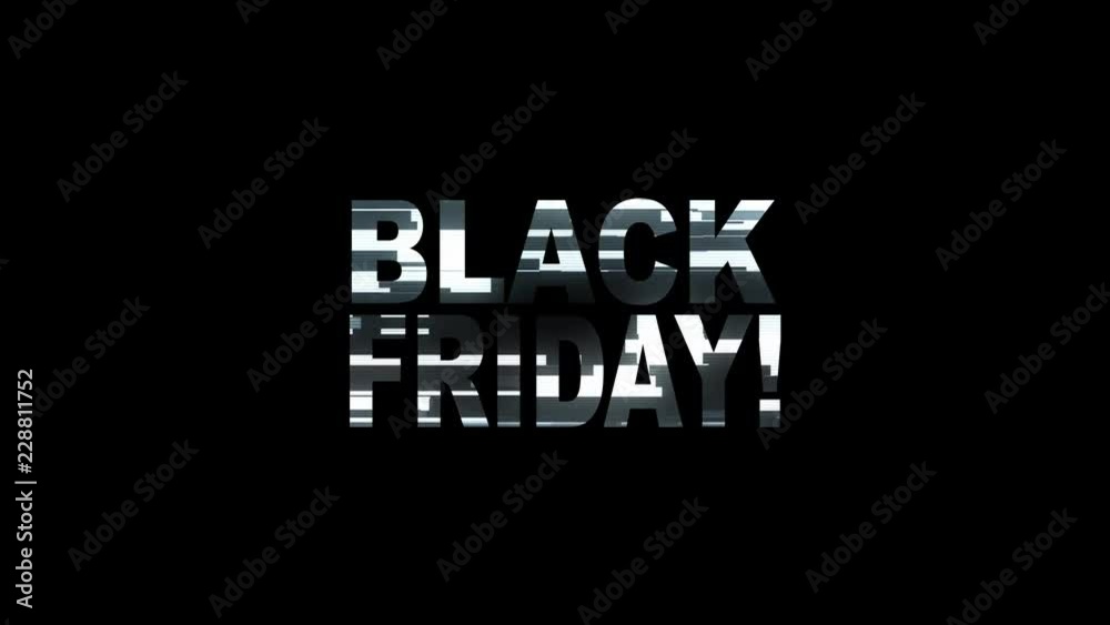 cool neon glitch BLACK FRIDAY text animation background logo seamless loop New quality universal technology motion dynamic animated background colorful joyful video